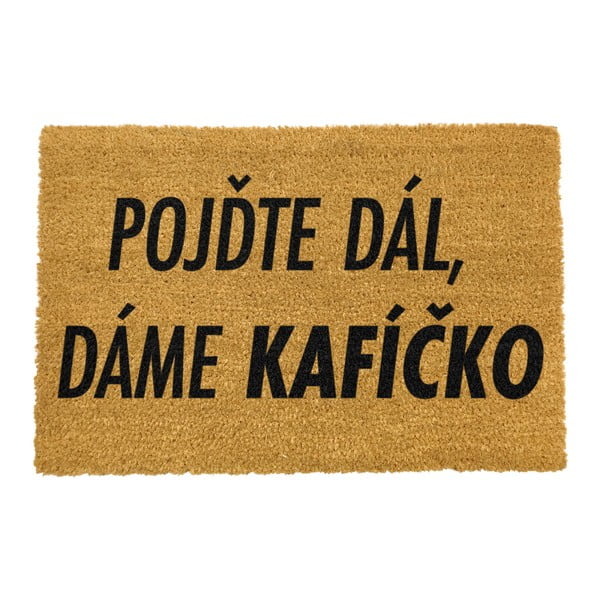 Рогозка от естествени кокосови влакна , 40 x 60 cm Kafíčko - Artsy Doormats