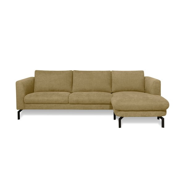 Ъглов диван в цвят горчица (десен ъгъл) Gomero – Scandic