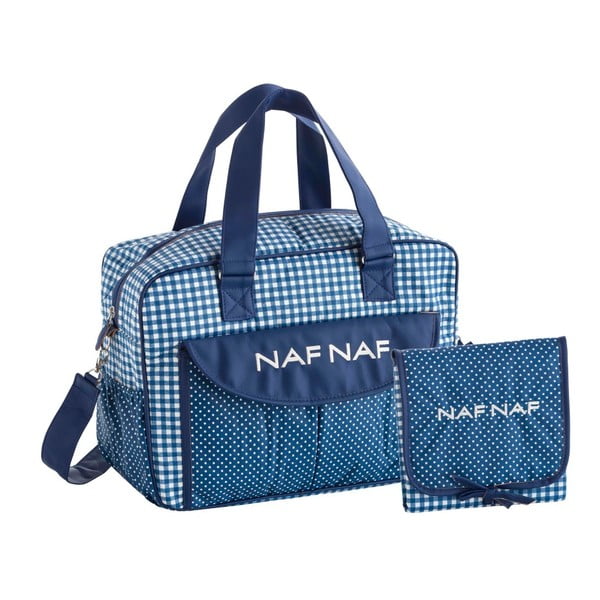 Комплект от синя чанта за количка и подложка за преповиване Vichy - Naf Naf