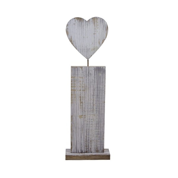 Дървена декоративна статуетка със сърце, височина 76 cm - Ego Dekor