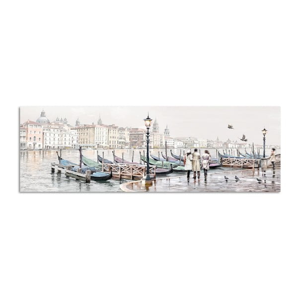 Акварел върху платно , 45 x 140 cm Venezia Gondole - Styler