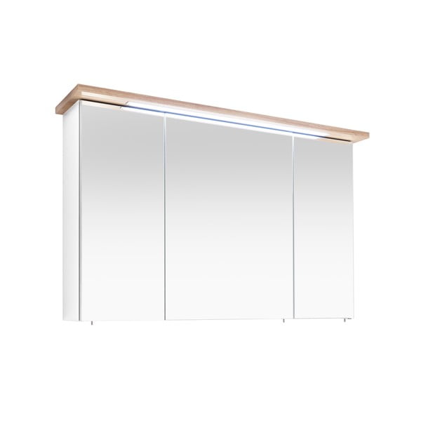 Бял висящ шкаф за баня с огледало 115x72 cm Set 923 - Pelipal-image-2