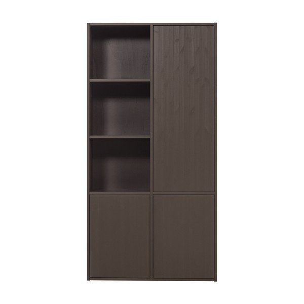 Тъмнокафяв модулен шкаф от масивен бор 108x215 cm Meggy – WOOOD