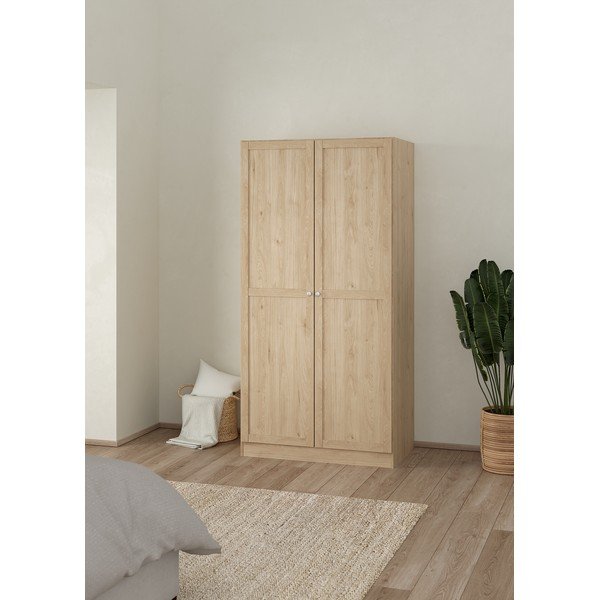 Гардероб от дъбов декор  в естествен цвят 99x200x62 cm Billund – Tvilum-image-1