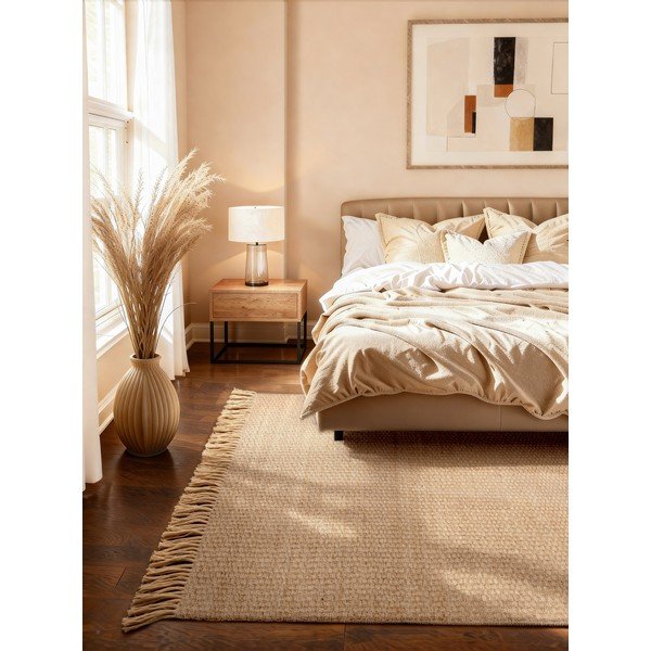 Двустранен/ръчно изработен ютен килим в естествен цвят 200x300 cm Fjord – Hanse Home-image-1