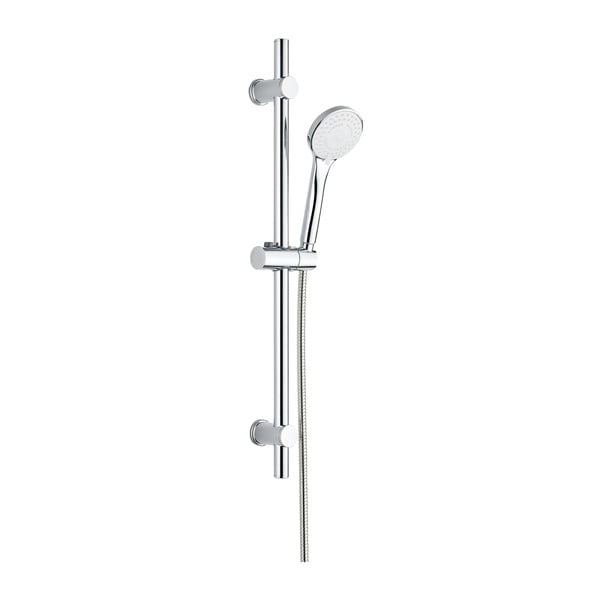 Душ комплект от неръждаема стомана в сребрист цвят с подвижен държач 70 cm Uno – Allstar