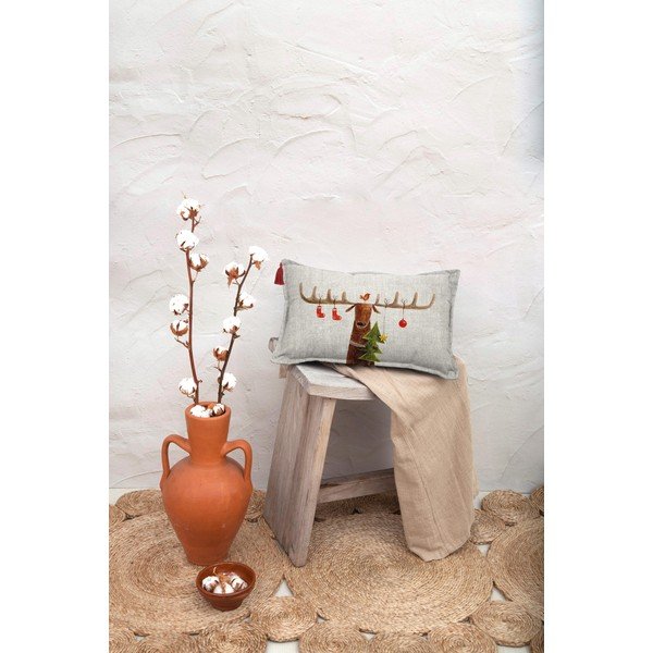 Коледна декоративна възглавница 35x50 cm Reindeer - Little Nice Things-image-4