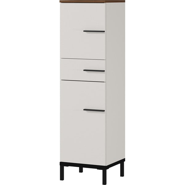 Сив и бежов шкаф за баня от орех 34x123 cm Yonkers - Germania-image-1