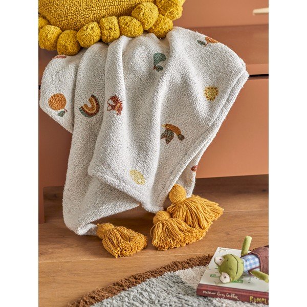 Бяло бебешко одеяло 80x100 cm Agnes – Bloomingville Mini-image-1