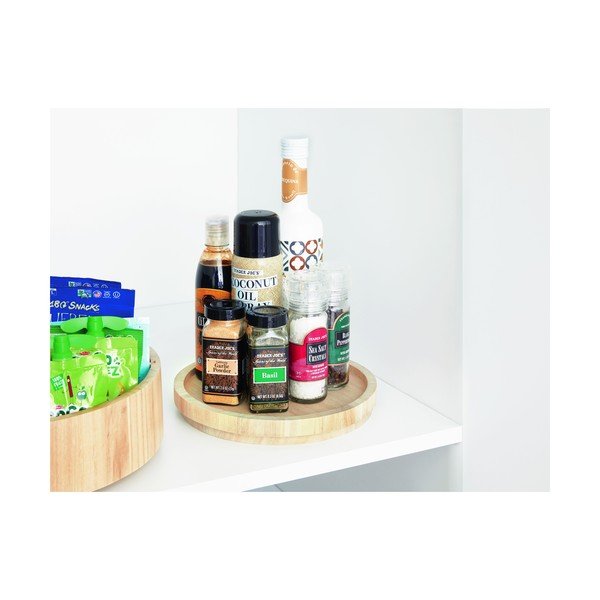 Въртящ се дървен органайзер за подправки Roundabout - iDesign/The Home Edit-image-1