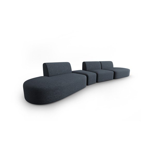 Тъмносин диван 412 cm Shane - Micadoni Home-image-1