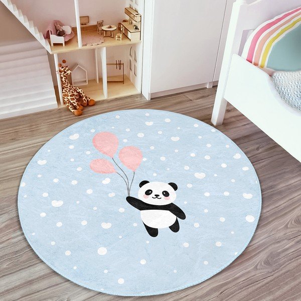 Светлосин детски килим ø 80 cm Comfort - Mila Home-image-3