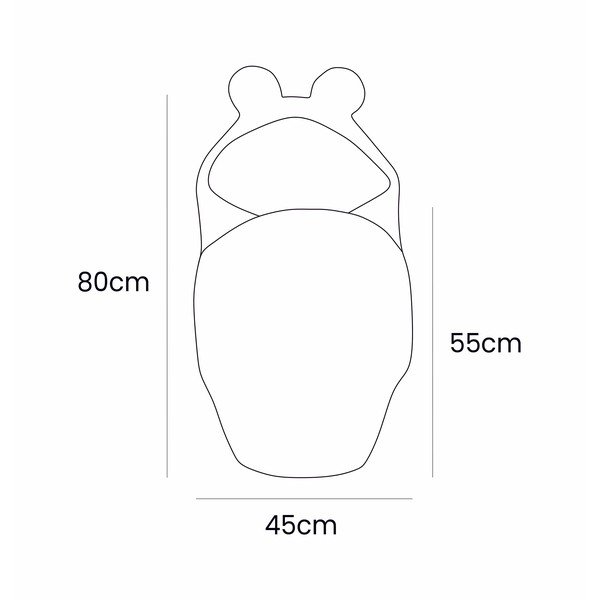 Кремаво бебешко одеяло от шерпа 35x65 cm – Meowbaby-image-4