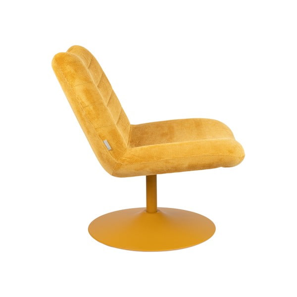 Кресло от кадифе в жълта охра Bubba - Zuiver-image-3