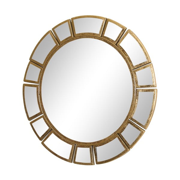 Огледало за стена с метална рамка в златист цвят, ø 78 cm Amy - Westwing Collection