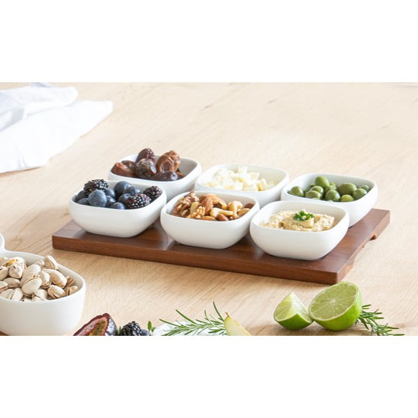 Бял порцеланов комплект от за сервиране 6 бр. Essentials – Ladelle-image-1