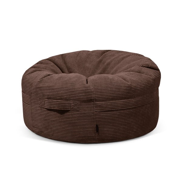 Тъмнокафяв пуф от рипсено кадифе Roll 105 – SLOWDOWN