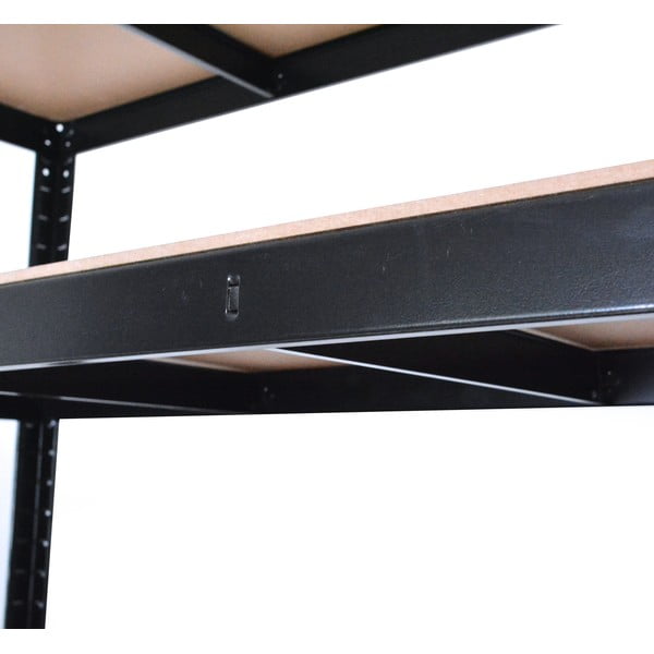 Черен метален стелаж за съхранение 120x180 cm – Rojaplast-image-2