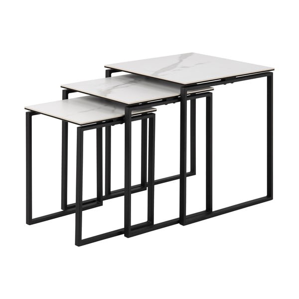 Масички за кафе в бяло и черно в комплект от 3 Katrine - Actona-image-2