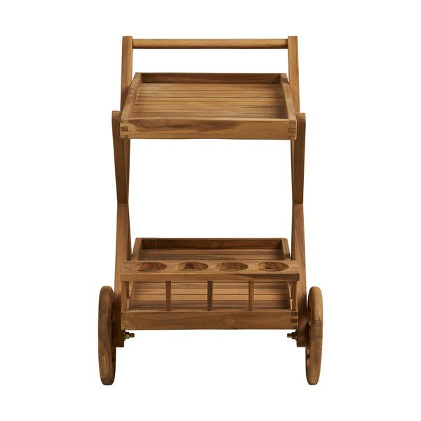 Маса за сервиране на колелца от масивна дървесина 50x86 cm Pasaku – House Nordic-image-4