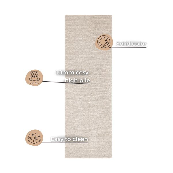 Бежова пътека , 80 x 250 cm Supersoft - Mint Rugs-image-4