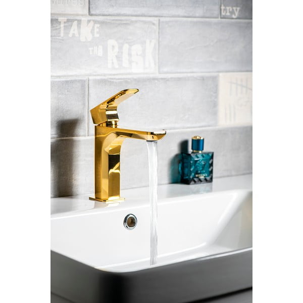 Стояща батерия за мивка в златист цвят Spy – Sapho-image-2