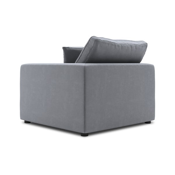 Сива ъглова част на модулен диван от велур Galaxy, десен ъгъл - Windsor & Co Sofas-image-3