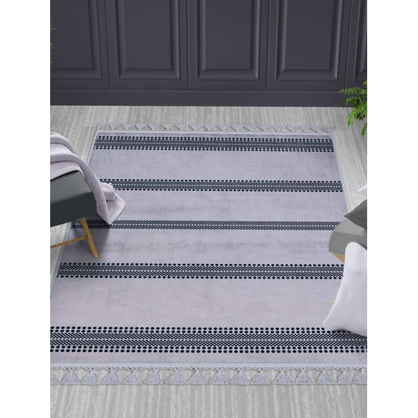 Сив миещ се килим 120x80 cm - Vitaus-image-1