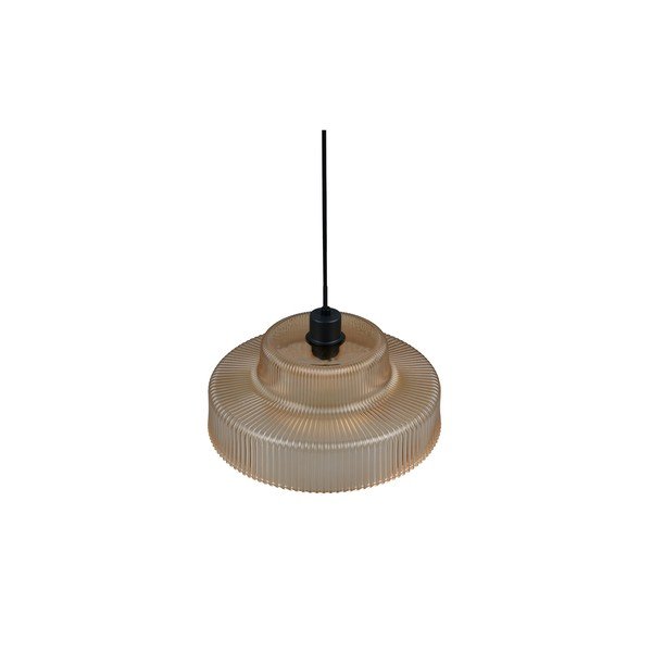 Висящо осветително тяло в кехлибарен цвят със стъклен абажур ø 35 cm Abella – Reality-image-3