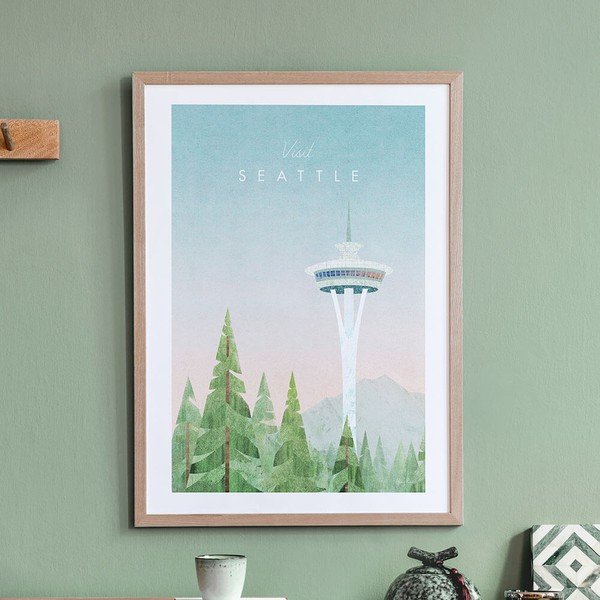 Плакат , 50 x 70 cm Seattle - Travelposter-image-2