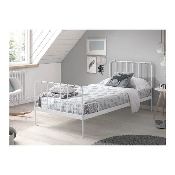 Бяло метално детско легло, 90 x 200 cm Alice - Vipack-image-2