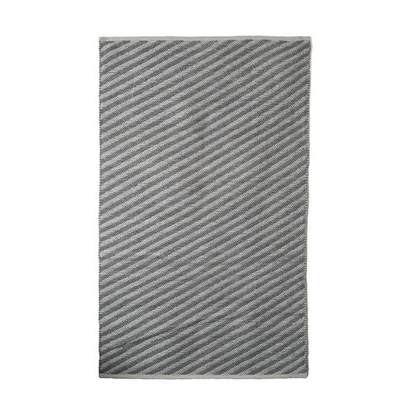 Сив памучен ръчно тъкан килим Pipsa Diagonal, 140 x 200 cm - TJ Serra