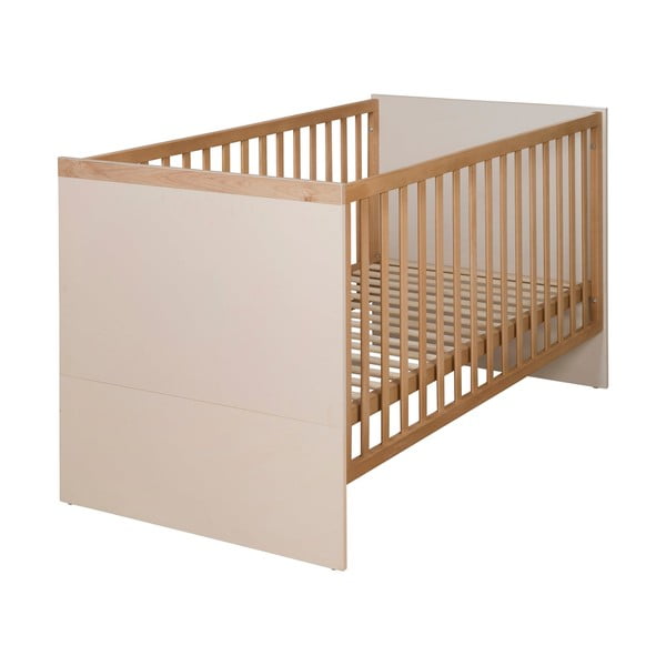 Бежово/в естествен цвят детско креватче 70x140 cm с регулируема височина Jil – Roba