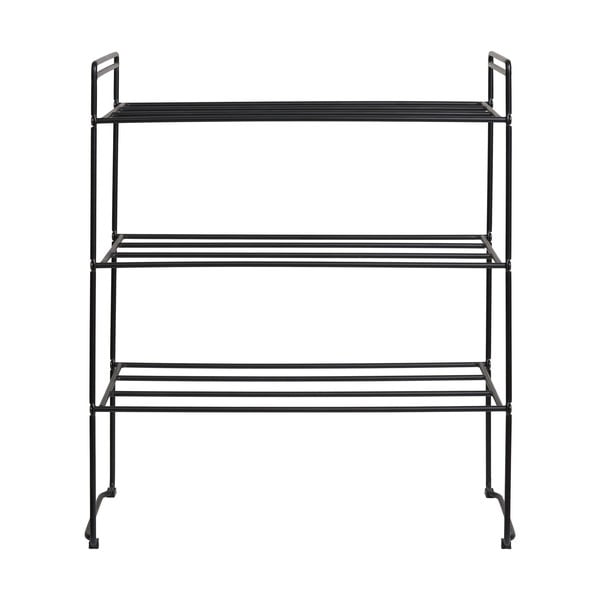 Черен метален стелаж за обувки Swansea – House Nordic-image-1