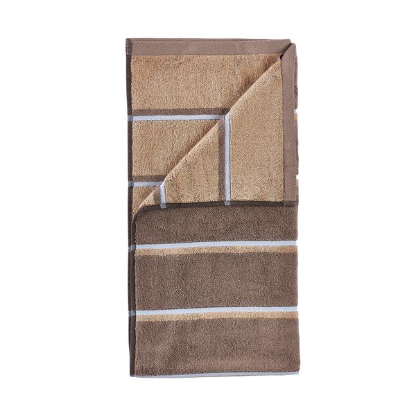 Кафява/бежова памучна хавлиена кърпа 70x140 cm Sauna – Zone