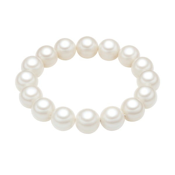 Náramek s bílými perlami Perldesse Muschel, ⌀ 1,2 x délka 21 cm
