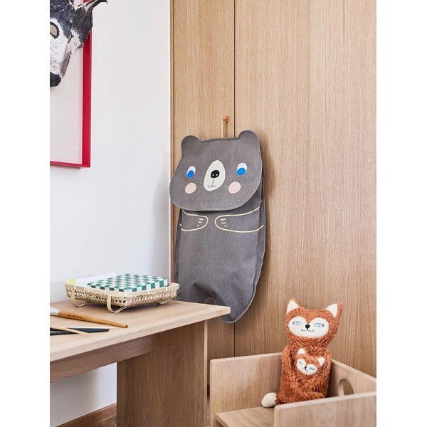 Кафяв текстилен висящ органайзер Darling Bear – OYOY Mini-image-1