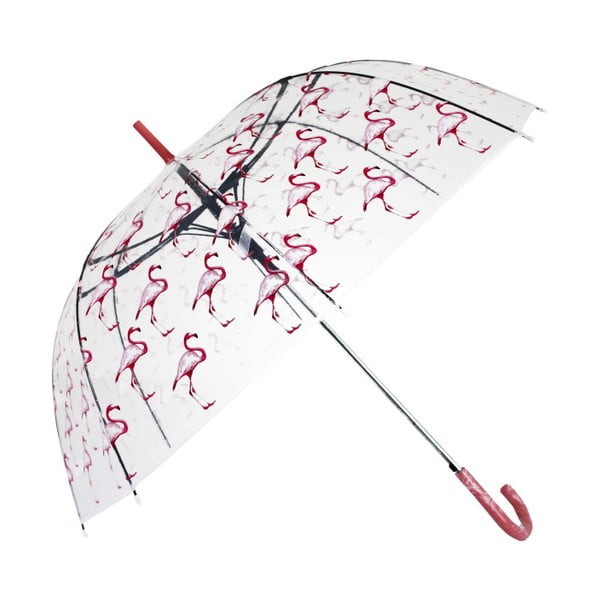 Фламинго Прозрачен чадър, ⌀ 100 cm - Ambiance