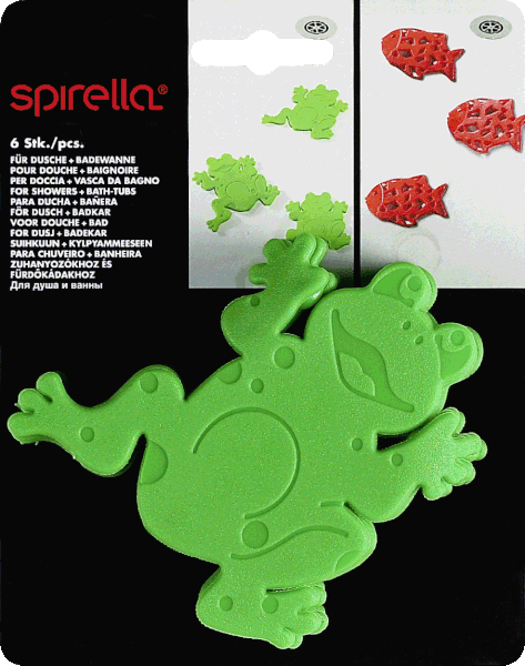 Детски противоплъзгащи подложки за вани в комплект от 6 бр. 12x11 cm Frogtime – Spirella-image-2