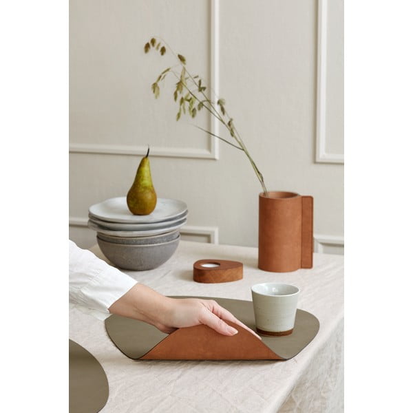 Подложка за хранене от еко кожа 37x44 cm Curve L Double Nupo – LIND DNA-image-1