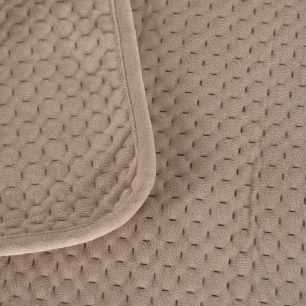 Бежово капитонирано покривало за легло 240x260 cm – Ixia-image-1