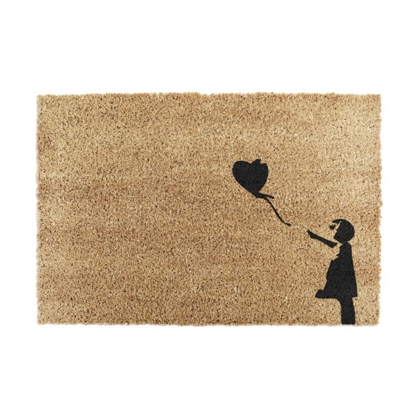 Изтривалка от кокосови влакна 40x60 cm Girl With a Ballon – Artsy Doormats