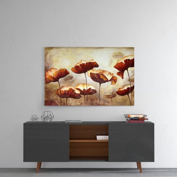 Картина върху стъкло , 72 x 46 cm Poppy - Insigne-image-1