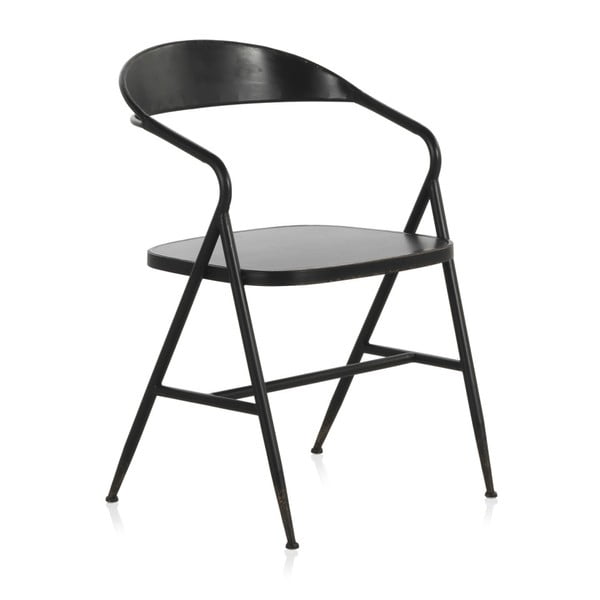 Черно метално кресло Puro Industrial Style - Geese