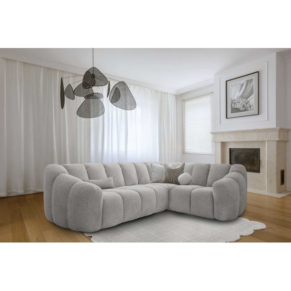 Светлосив ъглов диван (десен ъгъл/L форма) Shell – Miuform-image-2