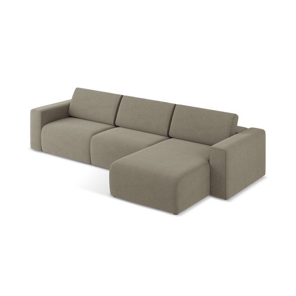 Светлокафяв модулен ъглов диван (десен ъгъл) Kalea – Makamii-image-3