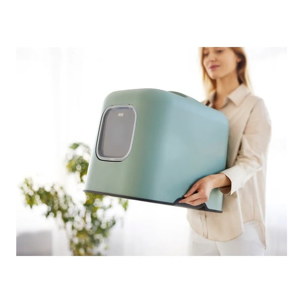 Зелен комплект котешка тоалетна и лопатка Biala – Rotho-image-3