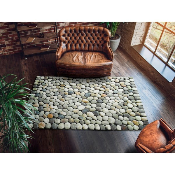 Сив килим Sandra Stones, 140 x 200 cm - Universal-image-1