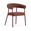 Теракотени тапицирани трапезни столове в комплект с подлакътници 2 бр. Yuri – MOME