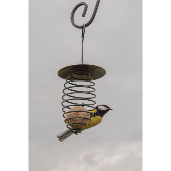 Тъмнозелена метална хранилка с покрив , ⌀ 10,8 cm - Esschert Design-image-1